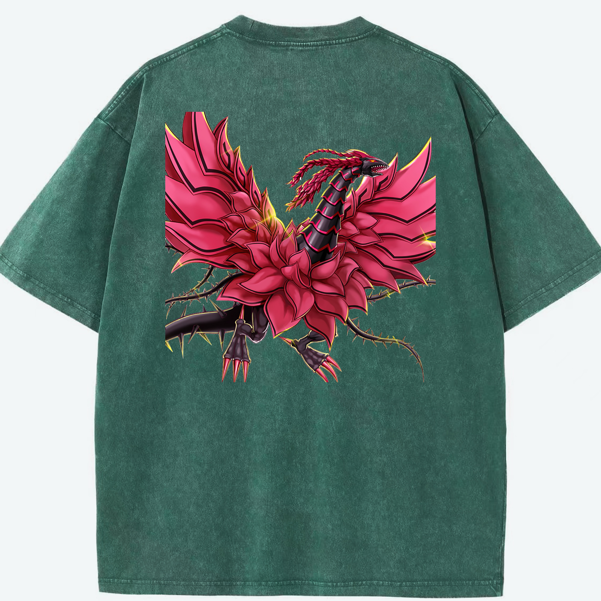 （画像用） 遊☆戯☆王 Yu-Gi-Oh! 綿100% ヴィンテージ風 半袖Tシャツ（背面プリント）